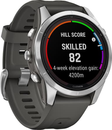 Garmin Fenix 7S Pro Solar smartklokke, 42mm (sølv)