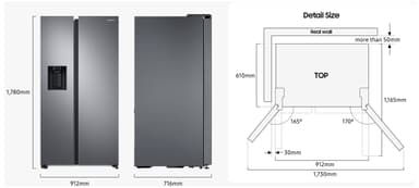 Samsung side-by-side RS68CG885DB1/EF