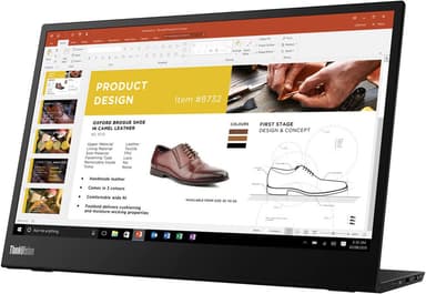 Lenovo ThinkVision M14 14" LCD skjerm 61DDUAT6EU (raven black)