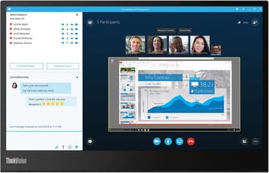 Lenovo ThinkVision M14 14" LCD skjerm 61DDUAT6EU (raven black)