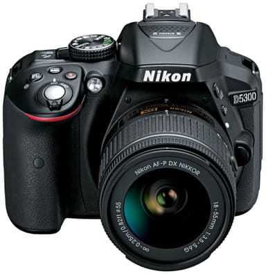 Nikon D5300 SLR kamera + 18-55 mm AF-P DX objektiv