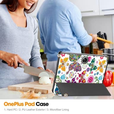 Slim Fit Dekseldeksel Til OnePlus Pad - Sommerfugler