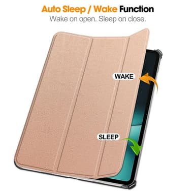 Slim Fit Dekseldeksel til OnePlus Pad Auto Wake/Sleep - Rose Gold