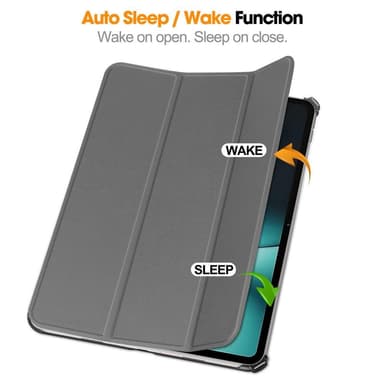 Slim Fit Dekselveske til OnePlus Pad Auto Wake/Sleep - Grå