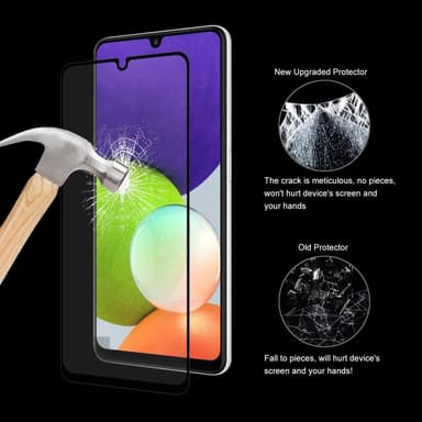 Samsung Galaxy A22 4G HAT PRINCE All-over Herdet glass Svart
