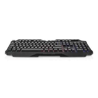 Nedis Wired Gaming Keyboard | USB Type-A | Membrantaster | LED | QWERTY | ND Layout | USB-Strøm | Strømkabel lengde: 1.30 m | Multimedia