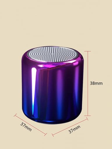 Bluetooth mini-høyttaler i krommet ombre, Lilla/Blå