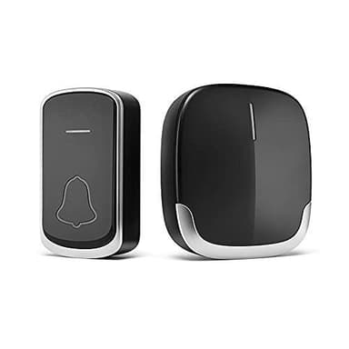 Plug & Play Trådløs ringeklokke med lang rekkevidde, svart