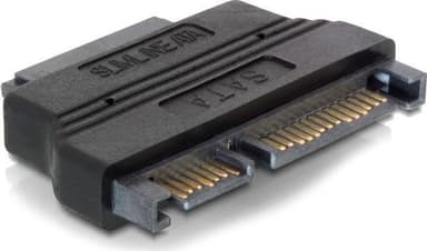 DeLOCK adapter SATA+ström(15+7) - Slim SATA+ström(7+6), ha-ho, svart