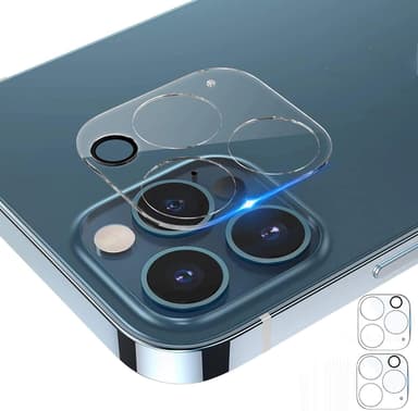 Deksel til kameralinse i herdet glass for iPhone 13 Pro / Max, 2-pakning