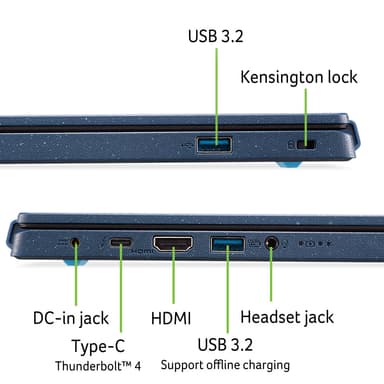 Acer Aspire Vero i7-13/16/512 14" bærbar PC