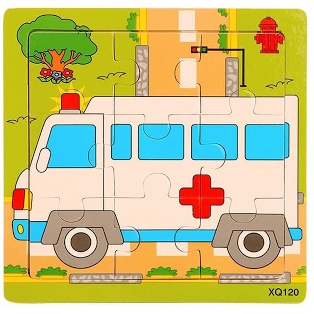 9-delers puslespill, ambulanse