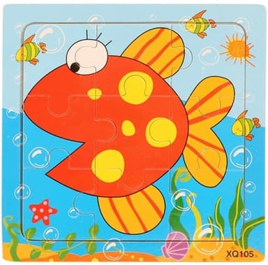 9-delers puslespill, fisk