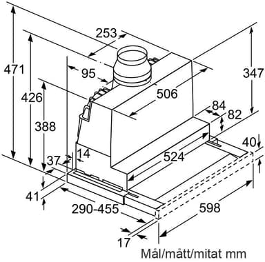Bosch ventilator DFS067E51 (stål)