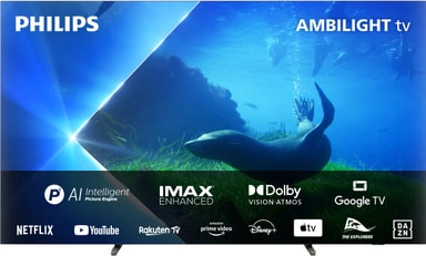 Philips 77" OLED808 4K 120Hz OLED Ambilight TV (2023) - Elkjøp