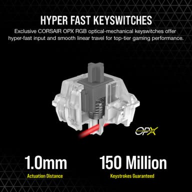 Corsair K70 PRO RGB mekanisk gamingtastatur (hvit)