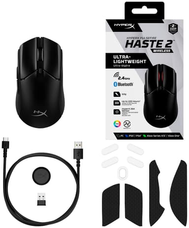 HyperX Pulsefire Haste 2 trådløs gamingmus (sort)