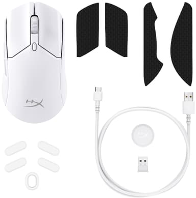 HyperX Pulsefire Haste 2 trådløs gamingmus (hvit)