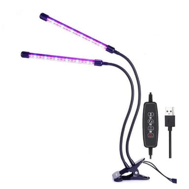 INF Plantelampe / plantebelysning med 2 fleksible LED-lysstoffrør