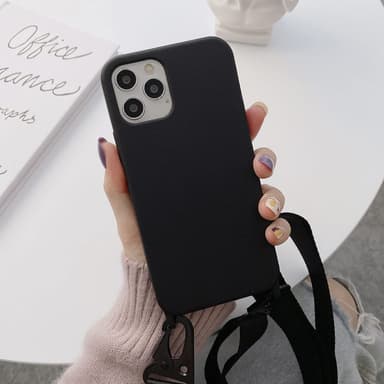 TPU telefondeksel med snor Sort iPhone 13 Pro Max