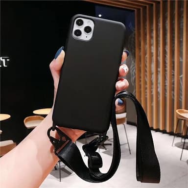 TPU telefondeksel med snor Sort iPhone 13 Pro Max