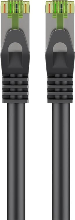 RJ45 patchkabel med CAT 8.1 S/FTP råkabel, AWG 26, svart
