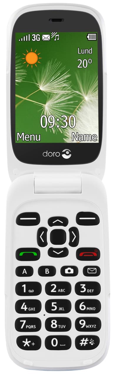 Doro 6521 mobiltelefon (grå/hvit)