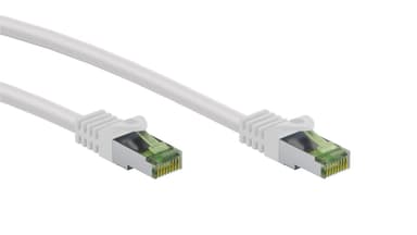 Goobay RJ45 patchkabel med CAT 8.1 S/FTP råkabel, AWG 26, hvit