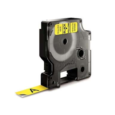 DYMO D1 märktejp standard 12mm, svart på gult, 7m rulle