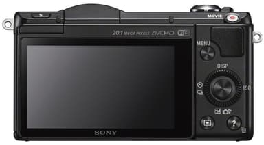 Sony A5000 systemkamera m/16-50mm PZ objektiv (sort)