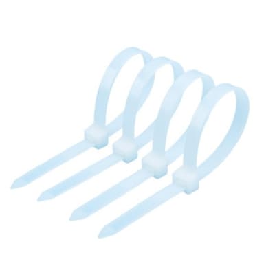 Buntband kabelhantering 3,6 mm bredd 100/150/200/250 mm 400-pack Hvit