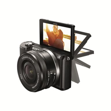 Sony A5000 systemkamera m/16-50mm PZ objektiv (sort)