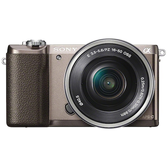 Sony Alpha A5100 kamera m/16-50 mm objektiv (titan)
