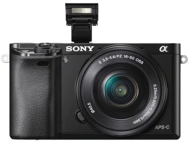 Sony A6000 systemkamera m/16-50mm PZ-objektiv (sort)