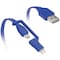 Tylt Flyp-Duo Lightning/Mikro USB-kabel 1 m (blå)