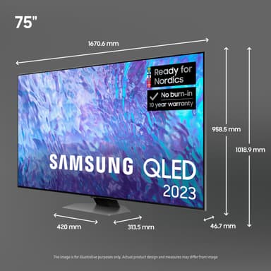 Samsung 75" Q80C 4K QLED Smart TV (2023)