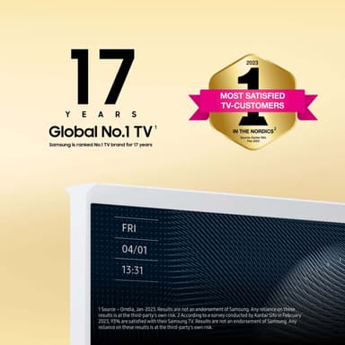 Samsung 50" LS01B The Serif 4K QLED Smart TV (2023) (hvit)