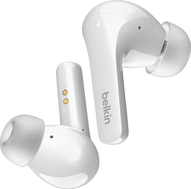 Belkin SoundForm Flow helt trådløse hodetelefoner (hvit)