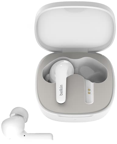 Belkin SoundForm Flow helt trådløse hodetelefoner (hvit)