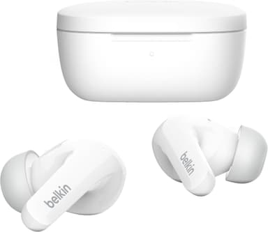 Belkin SoundForm Flow helt trådløse hodetelefoner (hvit)