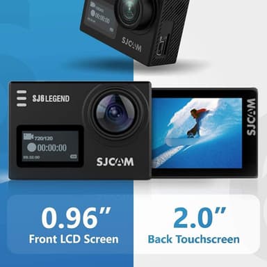 SJCAM SJ6LEGEND 4K 24fps actionkamera, 3-akset stabilisering, vanntett, berøringsskjerm, Wifi tilkoblet.