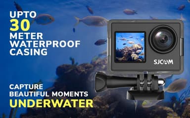 SJCAM SJ4000Dual Screen 4K 30fps Actionkamera, Wifi, Dobbel skjerm, Vanntett skall. bærbar