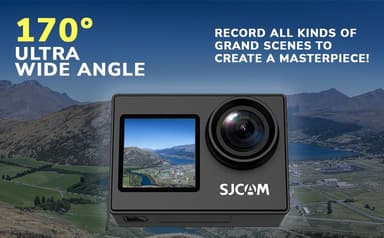 SJCAM SJ4000Dual Screen 4K 30fps Actionkamera, Wifi, Dobbel skjerm, Vanntett skall. bærbar