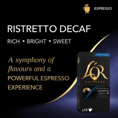 L'Or Ristretto Decaffeinato 9 kaffekapsler (10-pk)