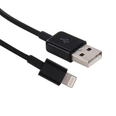 USB-kabel til lightning - Kort modell - Sort