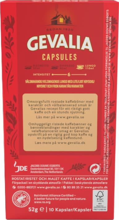 Gevalia Lungo 6 Classico kapsler