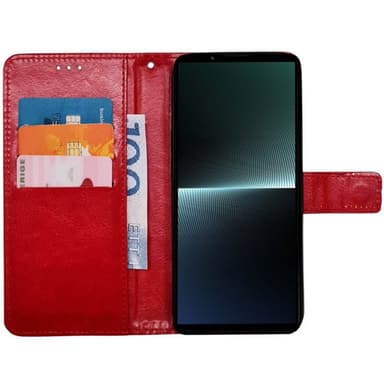 Lommebokdeksel 3-kort Sony Xperia 10 V - Rød