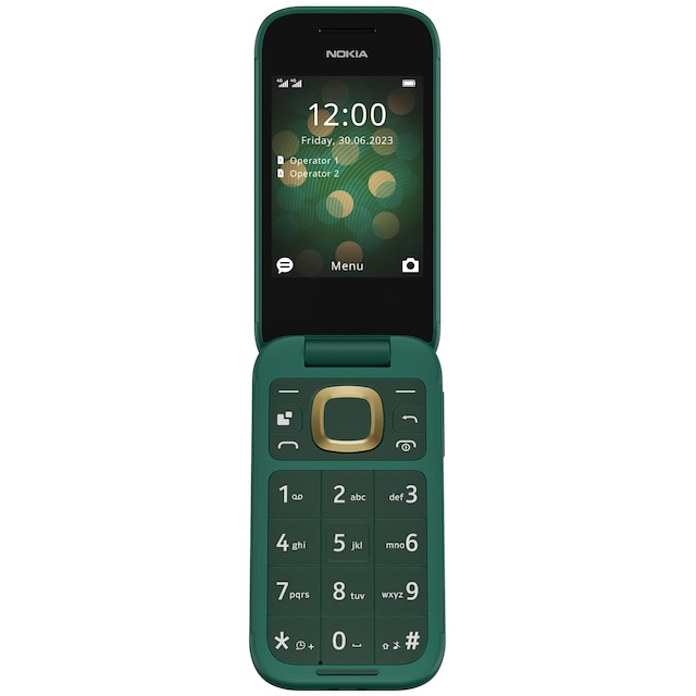Nokia 2660 Flip mobiltelefon (grønn)