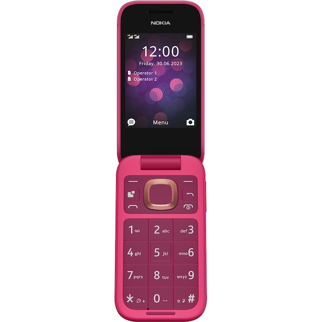 Nokia 2660 Flip mobiltelefon (rosa)