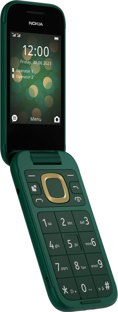 Nokia 2660 Flip mobiltelefon (grønn)